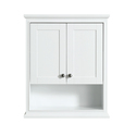Wyndham Collection Deborah Over-the-Toilet Bathroom Wall-Mounted Storage Cabinet in White with Polished Chrome Trim - Thumbnail 3
