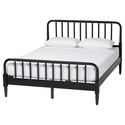 Baxton Studio Braith Farmhouse Black Spindle Wood Queen Size Platform Bed Thumbnail - 1