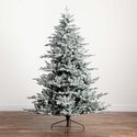 Nearly Natural 7ft. Pre-Lit Artificial Fraser Fir Flocked Christmas Tree with Instant Connect Technology and 400 Warm White LED Lights - Thumbnail 13