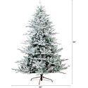 Nearly Natural 7ft. Pre-Lit Artificial Fraser Fir Flocked Christmas Tree with Instant Connect Technology and 400 Warm White LED Lights - Thumbnail 15