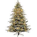 Nearly Natural 7ft. Pre-Lit Artificial Fraser Fir Flocked Christmas Tree with Instant Connect Technology and 400 Warm White LED Lights - Thumbnail 3