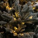 Nearly Natural 7ft. Pre-Lit Artificial Fraser Fir Flocked Christmas Tree with Instant Connect Technology and 400 Warm White LED Lights - Thumbnail 8
