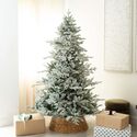 Nearly Natural 7ft. Pre-Lit Artificial Fraser Fir Flocked Christmas Tree with Instant Connect Technology and 400 Warm White LED Lights - Thumbnail 9