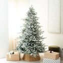 Nearly Natural 7ft. Pre-Lit Artificial Fraser Fir Flocked Christmas Tree with Instant Connect Technology and 400 Warm White LED Lights - Thumbnail 10