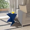 LeisureMod Randolph Modern Accent Side Table Indoor and Outdoor Use (Navy Blue) - Thumbnail 2