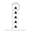 Furinno Econ 5-Tier Corner Shelf Bookcase, Bookshelf, White - Thumbnail 2