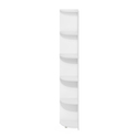 Furinno Econ 5-Tier Corner Shelf Bookcase, Bookshelf, White - Thumbnail 3