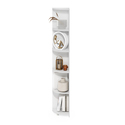 Furinno Econ 5-Tier Corner Shelf Bookcase, Bookshelf, White - Thumbnail 4