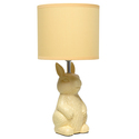 Simple Designs 16.33" Cute Wonders Whimsical Perched Bunny Rabbit Table Lamp for Home Decor, Kids Room, Yellow - Thumbnail 7