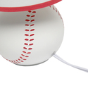 Simple Designs 10.7" SportsLite Mini Baseball Table Lamp for Kids Room, Mancave, White and Red - Thumbnail 2