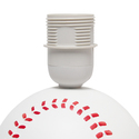 Simple Designs 10.7" SportsLite Mini Baseball Table Lamp for Kids Room, Mancave, White and Red - Thumbnail 10