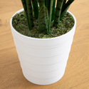 Nearly Natural 5ft. UV Resistant Artificial Sansevieria Plant in White Decorative Planter (Indoor/Outdoor) - Thumbnail 4