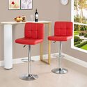 Elle Adjustable Swivel Leather Barstool by Naomi Home Thumbnail - 1