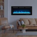 Alice Wall Mounted Electric Fireplace Heater with Remote Control, Multicolor Flame Thumbnail - 1
