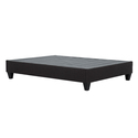 Primo International Carter Dark Grey Upholstered Platform Bed Frame, Twin Thumbnail - 1
