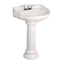 Victorian Style Pedestal Lavatory, 4cc with Vitreous China Construction - Barclay Products Thumbnail - 1