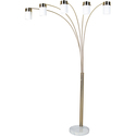 Arch Floor Lamp 84" - 5 Head Lamp with Marble Base & Dimmer Switch - Rustic Modern Design Thumbnail - 1