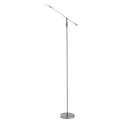 Satin Steel LED Floor Lamp with Adjustable Shade and 5W Light - Adesso Thumbnail - 1