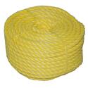 T.W . Evans Cordage Polypro Rope 1/2" x 100ft - Yellow Twisted Utility Rope Thumbnail - 1