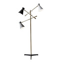 Antique Brass 3-Arm Floor Lamp, 60W, 33x33x60-71 - Adesso Thumbnail - 1