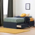 South Shore Mates Bed with 3 Drawers Blueberry Summer Breeze Thumbnail - 1