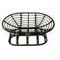 Maykoosh Rattan Double Solid Back, Sturdy Papasan Chair Frame Only, 35"D X 65"W X 45"H Thumbnail - 1