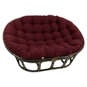 International Caravan Rattan Double Papasan Chair with Twill Cushion - Thumbnail 1