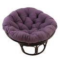 International Caravan 42-Inch Rattan Papasan Chair with Solid Twill Cushion Thumbnail - 1