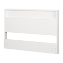 South Shore Headboard with Storage Shelf Weathered Oak Holland Thumbnail - 1