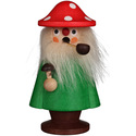 Handcrafted Incense Burner - Mushroom Man Figure - German Made Thumbnail - 1