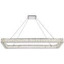 Elegant Lighting Monroe 50 inch LED single rectangle pendant in chrome Thumbnail - 1
