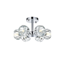 Elegant Lighting Eren 14 inch Flush Mount in Chrome Thumbnail - 1