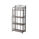 International Caravan Bakers Rack - 4 Tier Nailhead Iron Display Shelf - Santa Fe Thumbnail - 1