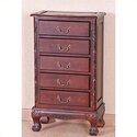 International Caravan Carved Wood Jewelry Chest - 5 Drawer Organizer Thumbnail - 1