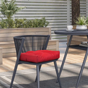 Outdoor Decor by Commonwealth Ruby Red Settee Cushion 19 x 19 in Solid Red Thumbnail - 1