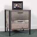American Furniture Classics OS Home and Office Furniture Model 41102 Two Drawer Night Stand with Metal Frame and Legs Thumbnail - 1
