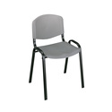 Black Stackable Chairs with Contoured Seat & Back, 12 lb, 4-Pack - Safco Products Thumbnail - 1