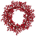 Nearly Natural 22in. Berry Artificial Wreath Thumbnail - 1
