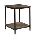 Sauder Industrial Side Table - Smoked Oak & Black Metal Design Thumbnail - 1