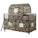 Coaster Camouflage Twin Tent Loft Bed Army Green Thumbnail - 1