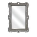 Embossed Pattern Wooden Wall Mirror 40x28 Inches - Imax Thumbnail - 1