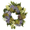 Spring Floral Wreath 22 Polyester Floral Wreath - Nearly Natural Thumbnail - 1