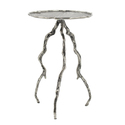 15.5" Twig Cross Side Table - Antique Silver Thumbnail - 1