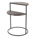 Aluminum Round Twin Table Wenge Finish 15.9x22.2 - A&B Home Thumbnail - 1