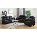 Coaster Finley 3-piece Living Room Set Black Thumbnail - 1