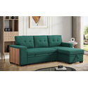 Devion Furniture Fabric Reversible Modern Side Compartment Sleeper Sectional Sofa Bed Thumbnail - 1