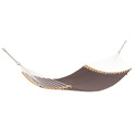 Dark Taupe Double Hammock with Bamboo Spreader Bars & Water-Repellent Fabric Thumbnail - 1