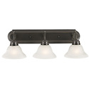 Design House 517615 Millbridge Vanity Light Dimmable with Frosted Glass for Above Bathroom Mirror, Oil Rubbed Bronze, 3-Light Thumbnail - 1