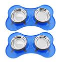 Iconic Pet Color Splash Designer Bone Shape Fusion Diner - Set of 2 Thumbnail - 1