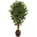 Nearly Natural 6ft. Ficus Artificial Tree in Decorative Planter Thumbnail - 1